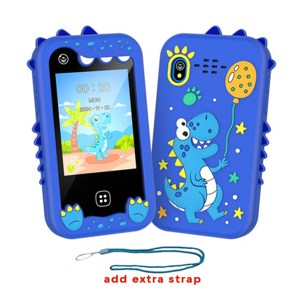 Téléphone intelligent pour enfants Filles Garçons Jouets Téléphone portable Double appareil photo Lecteur de musique 17 jeux Téléphone d'apprentissage pour tout-petits Cadeaux d'anniversaire