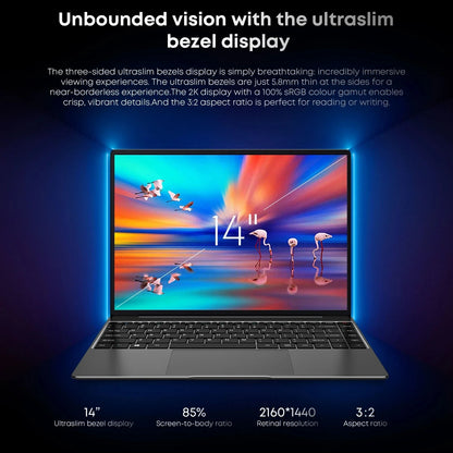 CHUWI 2025 Corebook X Ryzen5 7430U Gaming Laptop 14 inch FHD Screen 16GB RAM 512GB SSD WIFI 6 Windows 11 Gaming NoteBook