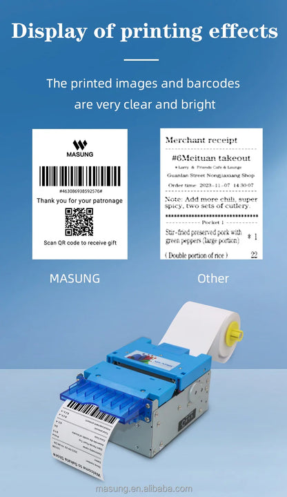 MASUNG MS-NP80C 82,5 Mm Module d'imprimante de kiosque thermique 3 pouces panneau de reçus coupe automatique produits d'imprimante de factures intégrés en Stock