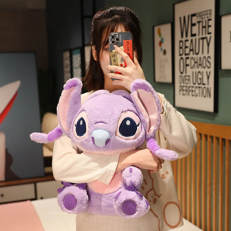 Cute Big Size Lilo & Stitch Couple Models Cartoon Stuffed Plush Anime Stitch Plush Toys Stitch Plushies Pillow Kids Xmas Gift