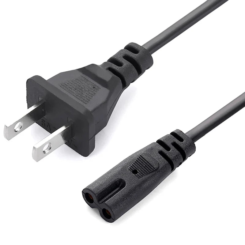 EU Power Cable 2pin IEC C7 US Power Extension Cord For Dell Laptop Charger Epson Printer Radio Speaker PS4