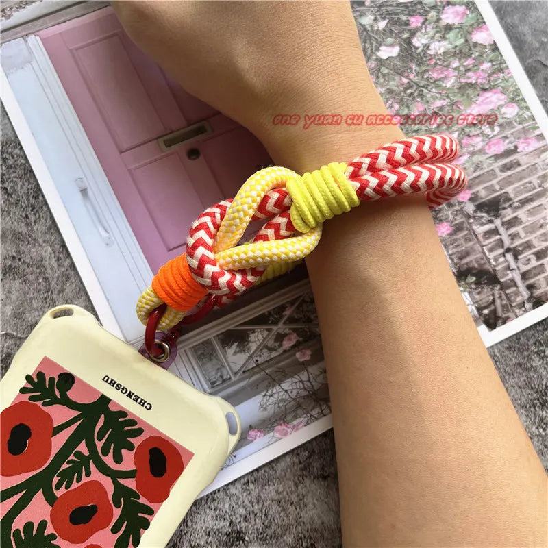 Cell Phone Wrist Strap With Patch Bracelet Telephone Lanyard Small Fresh Smartphone Strap Bag Cellular Pendant Premium Keychain