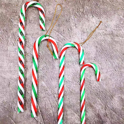 Cannes à bonbons de Noël en acrylique, pendentif béquille torsadé pour arbre de Noël, décorations de Noël pour le Nouvel An, ornements, cadeaux