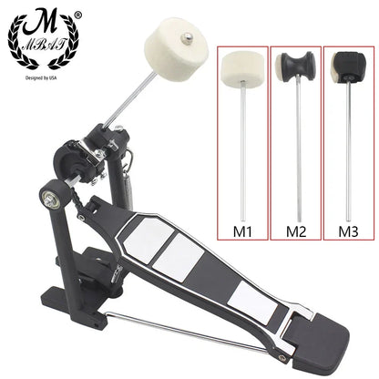 M MBAT – marteau de batteur à pédale de tambour, remplacement pour Kit de batterie, accessoire, arbre en acier inoxydable, tête de batteur à pédale en feutre