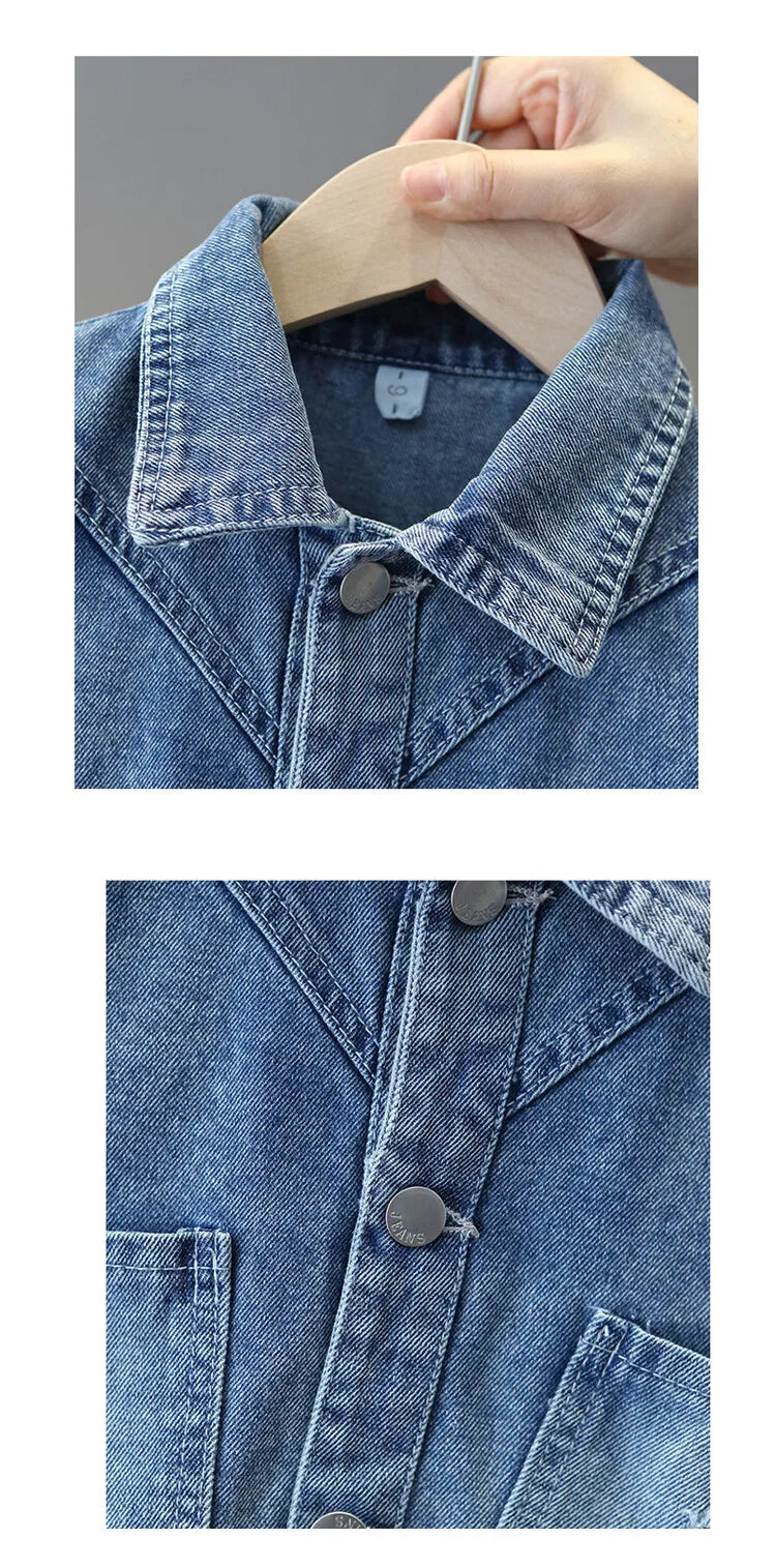 Manteau en jean pour adolescentes Printemps Automne Orné de perles Nœud papillon Veste à la mode pour enfants de 3 4 5 6 8 10 12 ans Vêtement d'extérieur décontracté