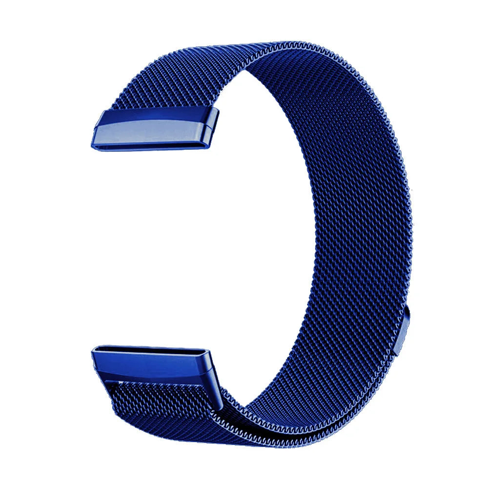Bracelet à mailles milanaises en métal pour montre connectée Fitbit Versa 4/Versa 3 Bracelet officiel pour Fitbit Sense 2-1 Correa magnétique