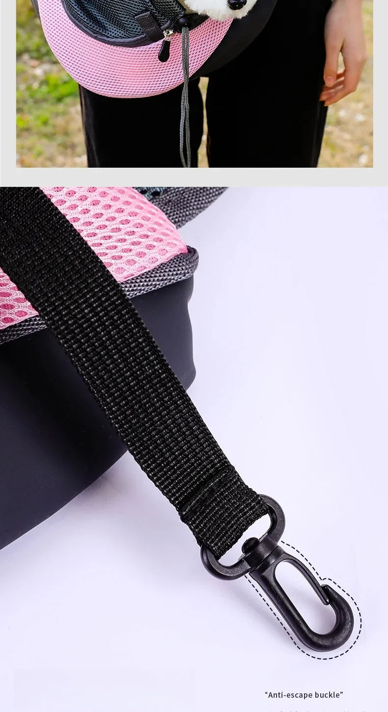 Sac à dos pour animaux de compagnie, sac de transport de voyage portable, sac à bandoulière extérieur mains libres adapté aux fournitures pour animaux de compagnie de chat et de chien