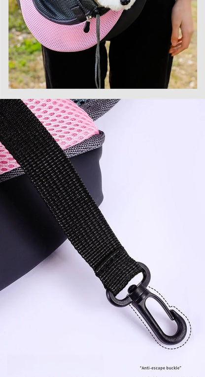 Sac à dos pour animaux de compagnie, sac de transport de voyage portable, sac à bandoulière extérieur mains libres adapté aux fournitures pour animaux de compagnie de chat et de chien