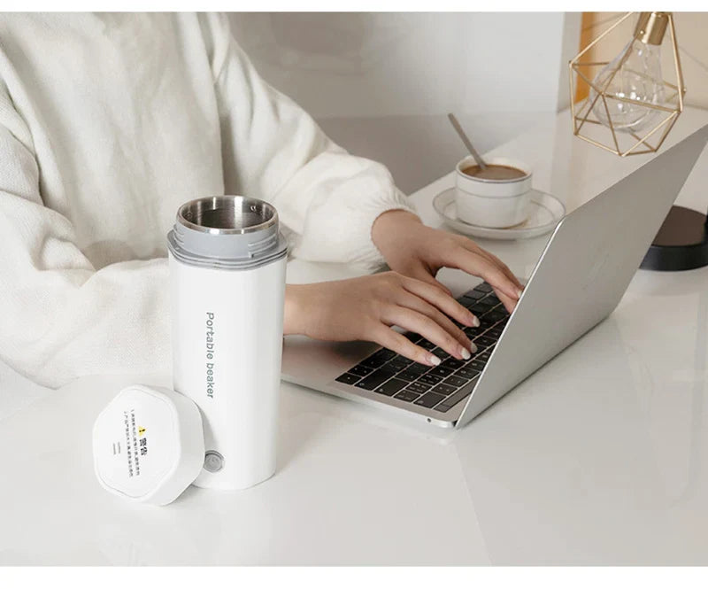 220V 110V 24V 12V Car Home Electric Thermos Bottles EU US UK Plug Portable Outdoor Travel Boil Water Coffee Flasks Kettle