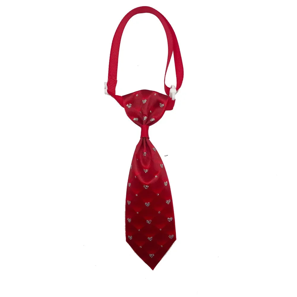 50pcs mignon chien noeud papillon amour coeur Style fournitures pour animaux de compagnie saint valentin petit chien rouge chiot noeud papillon chien chat collier accessoires