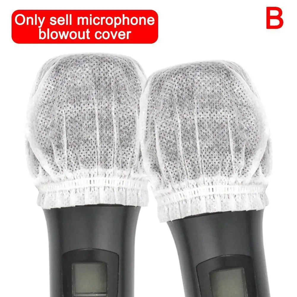 Microphone Hygiene Cover Odor Removal Disposable Disposable Non-woven Windscreen Protective Mic Pad for KTV Karaoke Supplies