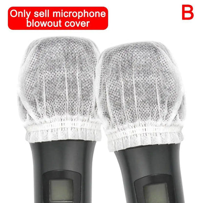Microphone Hygiene Cover Odor Removal Disposable Disposable Non-woven Windscreen Protective Mic Pad for KTV Karaoke Supplies