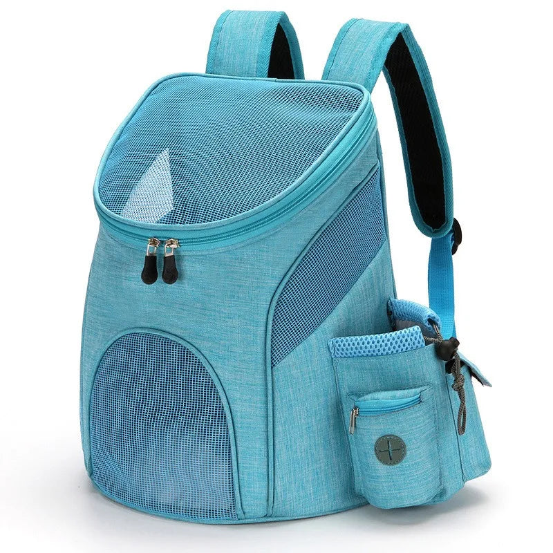 Sac à dos pour animaux de compagnie, sacs portables pliables pour animaux de compagnie pour sortir, maille respirante avec poche latérale, sacs de transport pour chats, sac à dos pour chien en extérieur