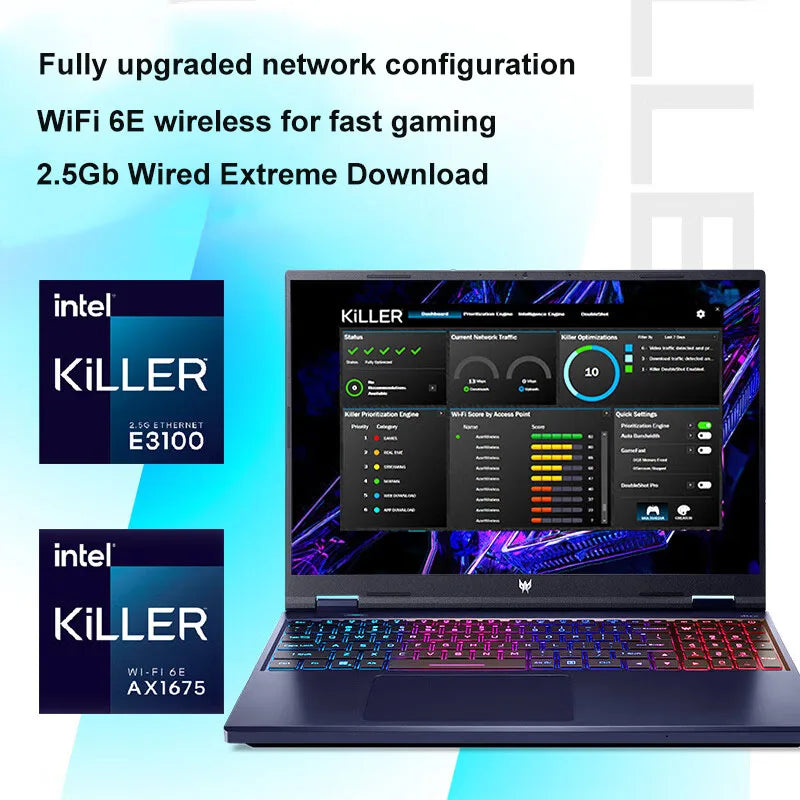 2024 Acer Predator Neo Gaming Laptop 16 Inch 2.5K 180Hz IPS Screen Notebook i9-14900HX 32GB 1TB RTX4060 Netbook Laptop Computer