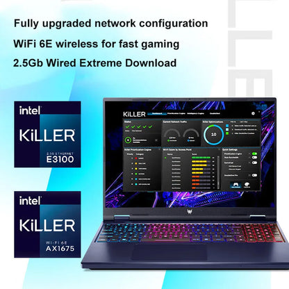2024 Acer Predator Neo Gaming Laptop 16 Inch 2.5K 180Hz IPS Screen Notebook i9-14900HX 32GB 1TB RTX4060 Netbook Laptop Computer