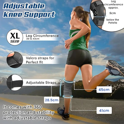 Genouillères articulées rotuliennes orthopédiques pour la douleur au genou avec ressorts Compression attelle en acier amovible Support genouillère