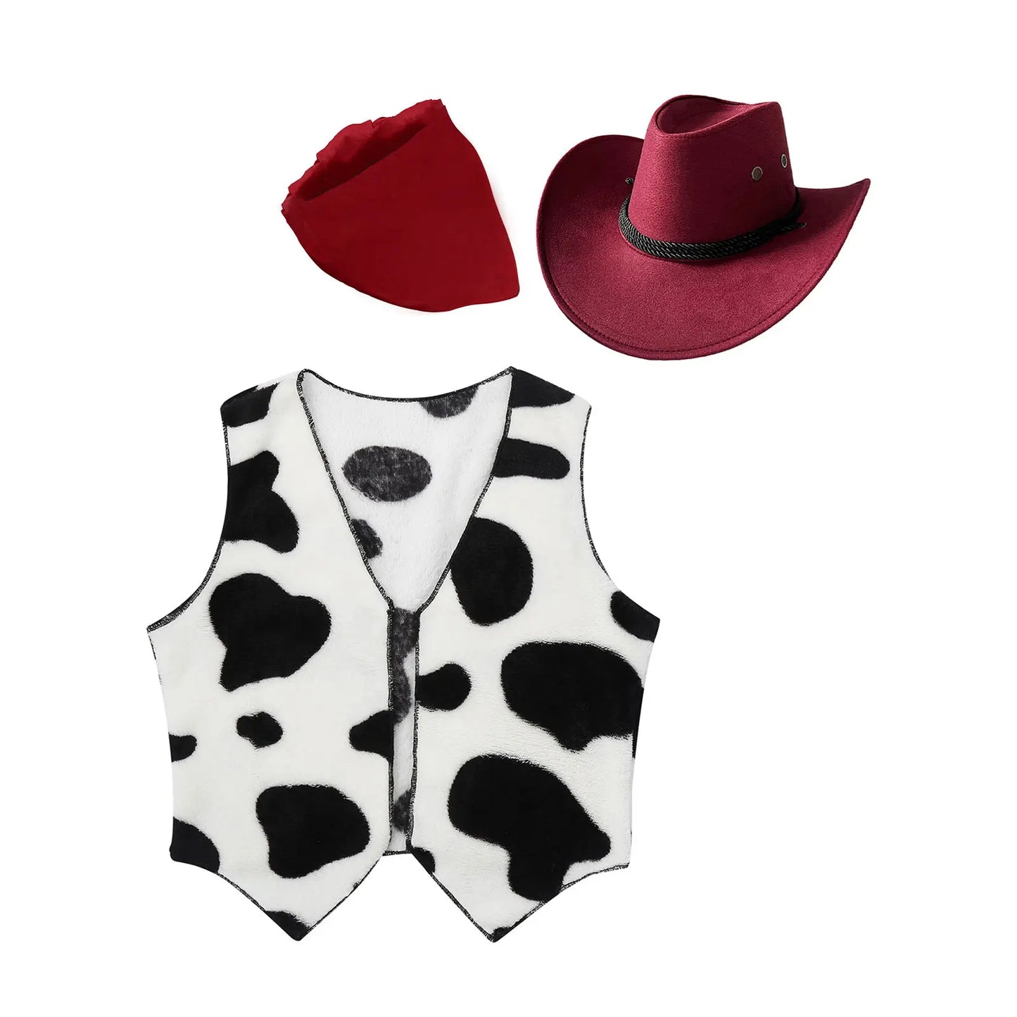 Costumes de Cowboy Western pour Enfants, Tenue de Cowboy pour Bol et Garçons, Chaps Pantalon avec Glaand Bandana Chapeau, Cowgirls fur s Up, ixd'Halloween
