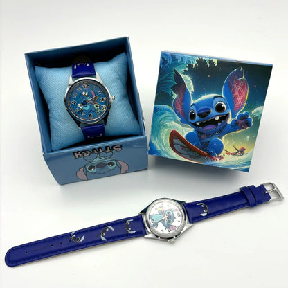 Boîte cadeau Stitch, Montre à aiguilles, Montre à quartz pour enfants, Boîte cadeau, Montre pour filles, Boîte Kawaii Stitch, Montre, Cadeau d'anniversaire, Cœur mignon pour fille