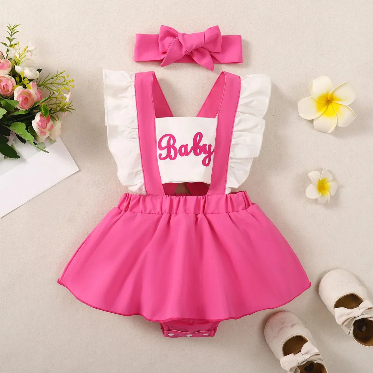 Vêtements bébé fille Prowow été lettre imprimée patchwork dos nu combinaison robe pour nourrissons nouveau-nés barboteuses robe