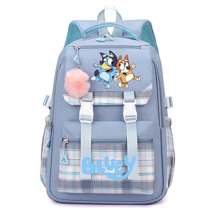 2024 New Bluey Boys And Girls High School Backpack Large Outdoor Leisure Practical Bag Cartoon Animation Bag Children's Gift