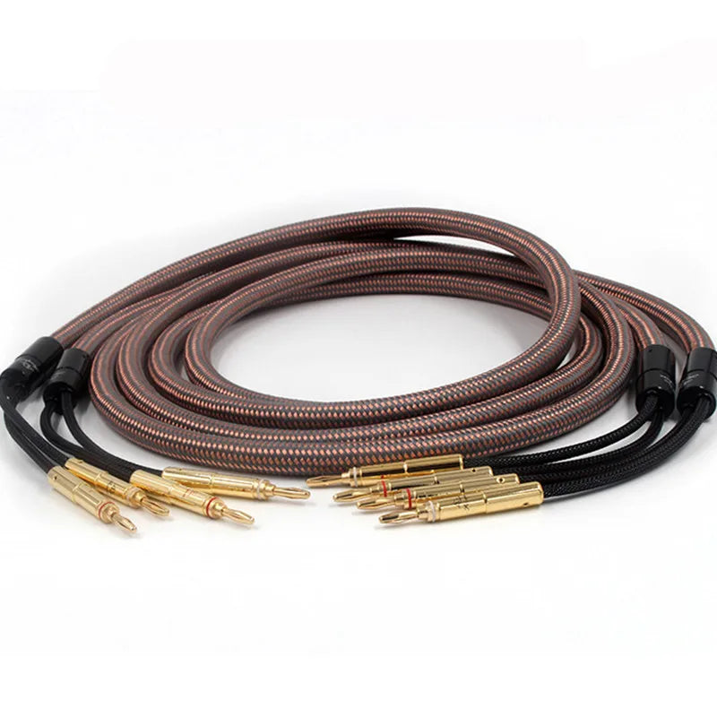 Professional OCC Speaker Lines - Accuphase Anniversary 4x4 Banana Plugs for Hi-Res Systems