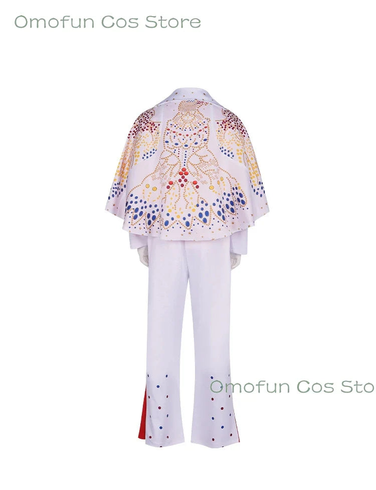 Men Women Elvis Cosplay Costume Wig Rock .Bell-bottoms Flares Dancing Perfermence Uniforms Performance Carnival Party Outfits