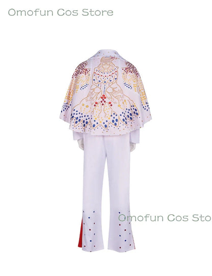 Men Women Elvis Cosplay Costume Wig Rock .Bell-bottoms Flares Dancing Perfermence Uniforms Performance Carnival Party Outfits