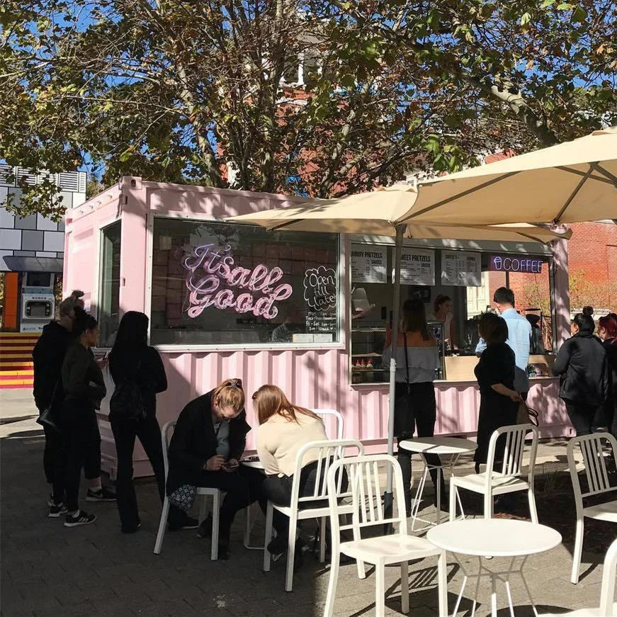 Portable Prefab Container House For Bakery Coffee Shop Kiosk Kitchen Application Outdoor Mobile Container Restaurant For Sale