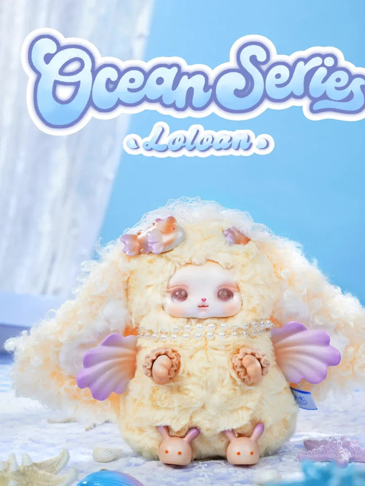 Boîte mystère Original Blind Box Loloan Ocean Series Pendentif mignon pour sac à dos Décoration de chambre Jouet Cadeau surprise d'anniversaire/de Noël