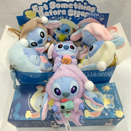 15CM New Stitch Eat Something Before Sleep Series Blind Box Plush Dolls Pendant Cute Doll Ornament Mystery Box Surprise Toy Gift