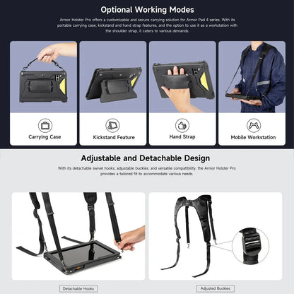 For Ulefone Armor Pad 4 Series Ulefone 4 in 1 Multi-purpose Tablet Carry Case
