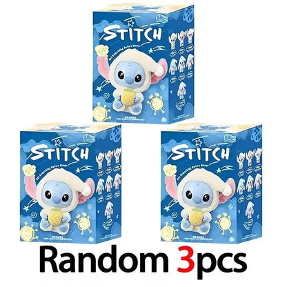 2025 New Stitch Eat Some Thing Before Sleep Series Vinyl Blind Box Bag Pendant Cute Plush Doll Mystery Box Toy Surprise Gifts