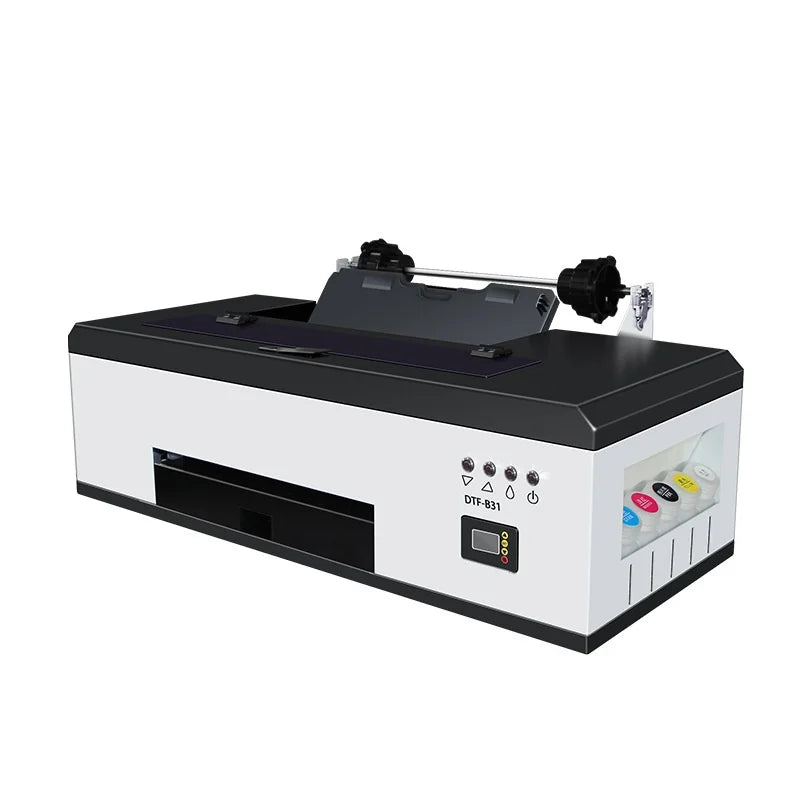 The white ink heat transfer printer is a micro-piezoelectric nozzle heat transfer printer that first colors and then white