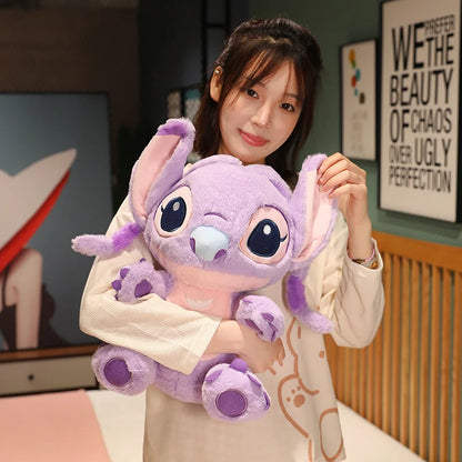 Cute Big Size Lilo & Stitch Couple Models Cartoon Stuffed Plush Anime Stitch Plush Toys Stitch Plushies Pillow Kids Xmas Gift