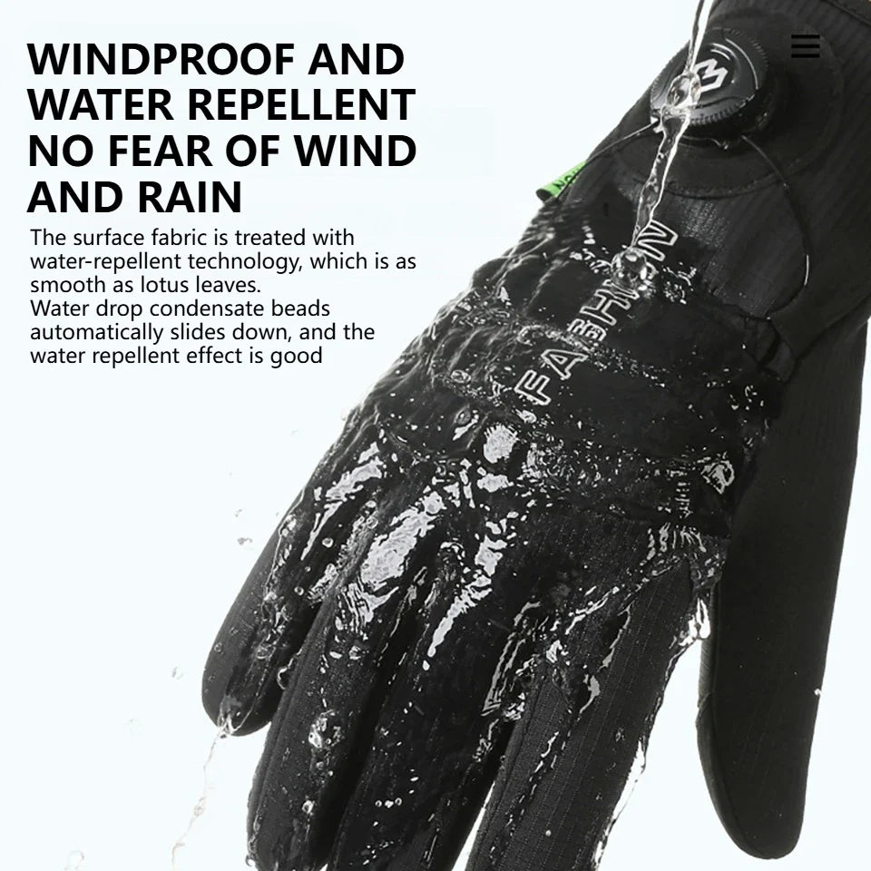 GTUBIKE nouveaux gants de ski chauds d'hiver unisexe coupe-vent résistant au froid gants pour écran tactile pour les Sports de plein air course randonnée cyclisme