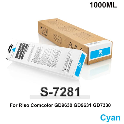 Pour cartouche d'encre Riso 7280 7281 7282 7283 7284 pour imprimantes Riso Comcolor GD9630 GD9631 GD7330 GD9630R GD9631R GD7330R
