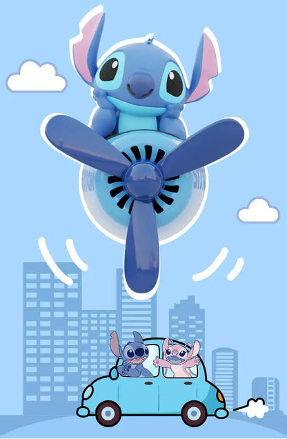 Stitch Car Air Freshener Cute Stitch Pilot Propeller Outlet Aromatherapy Car Interior Vent Fresheners Perfume Decor Gifts