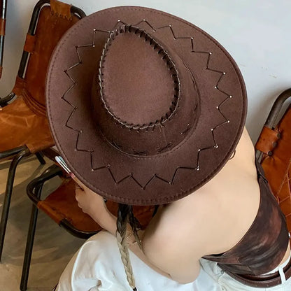 Chapeau de Cowboy Simple pour adultes, casquette de Cowgirl occidentale, accessoires de Costumes d'anniversaire d'halloween, décorations de vacances, cadeaux