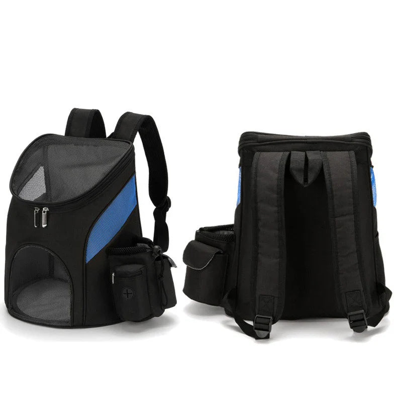 Sac à dos pliable pour animaux de compagnie, portable, pour sortir, en maille respirante, avec poche latérale, pour chat et chien
