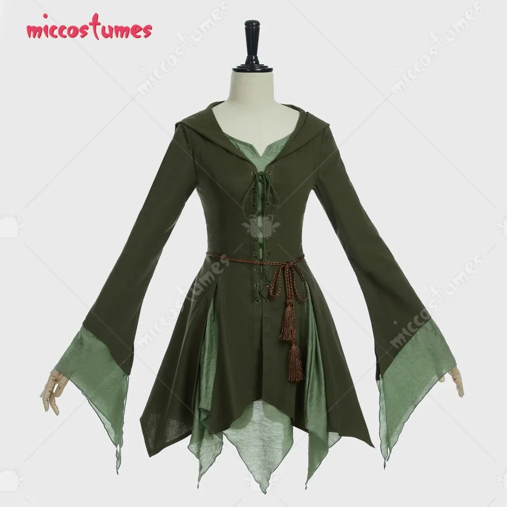 miccostumes Women's Elf Costume Renaissance Traditional Irish Dress Fairy Wide Long sleeves Short Dress for Halloween