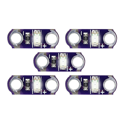 Module LED LilyPad 3V-5V 40mA, 5 pièces, Kit de bricolage, affichage LED Miniature jaune/vert/blanc/bleu/rouge