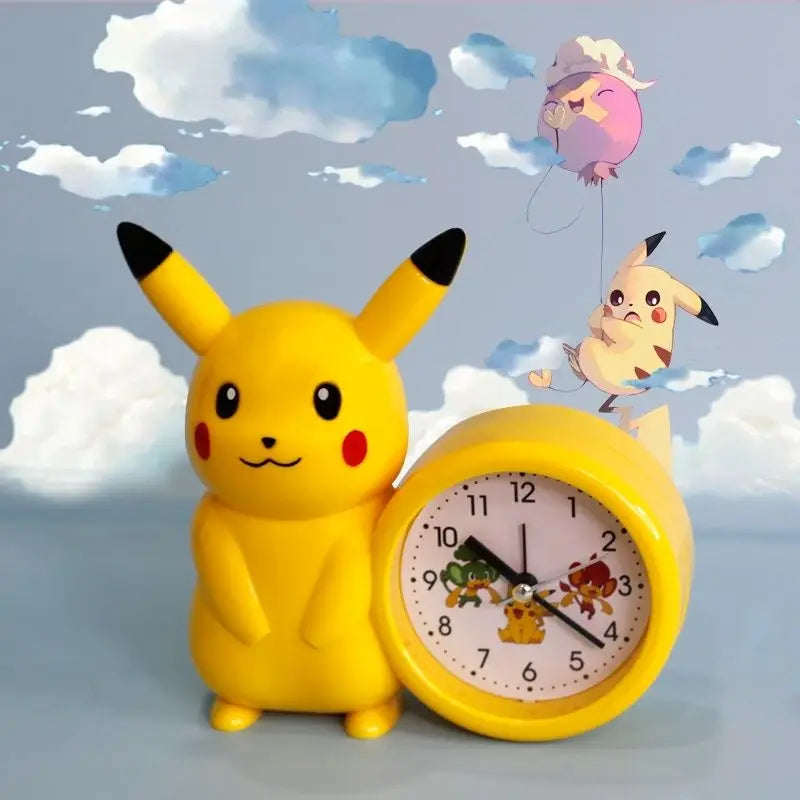 Pikachu alarm clock for children primary and middle school students Pokemon clock bedroom bedside desktop Pikachu clock