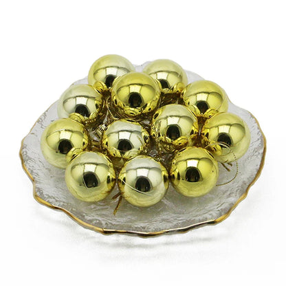 Boule de Noël Galvanisée de 3cm, 12 Pièces/Paquet, Décorations d'Arbre de Noël, Maison, ixde Vacances, Jouets Cadeaux de Nouvel An