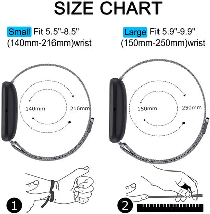 Milanese Loop strap for Fitbit versa 4 3 Band Sense/Lite Magnetic watchband correa Stainless Steel metal Bracelet Fitbit versa 2