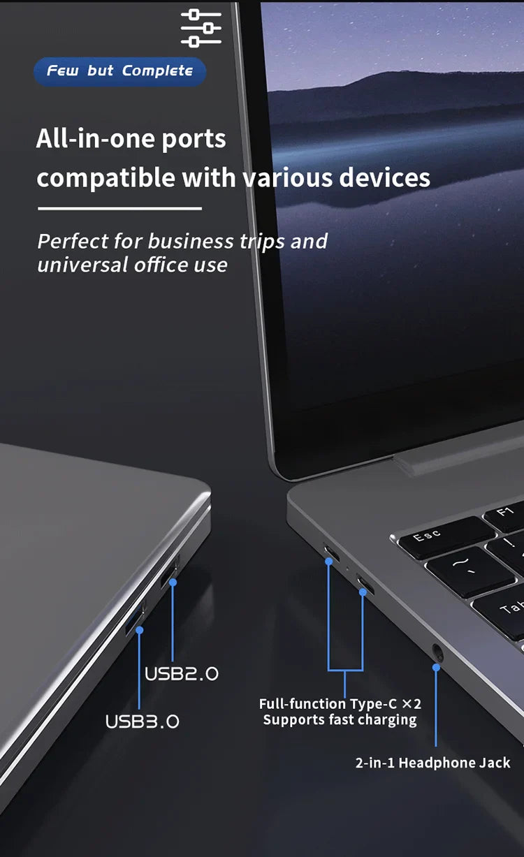 Genmachine Laptop AMD Ryzen™ 9 4900H 15.6 Inch LPDDR4 RAM M.2 NVME SSD Business Gaming Laptop Computer Notebook Radeon Graphics