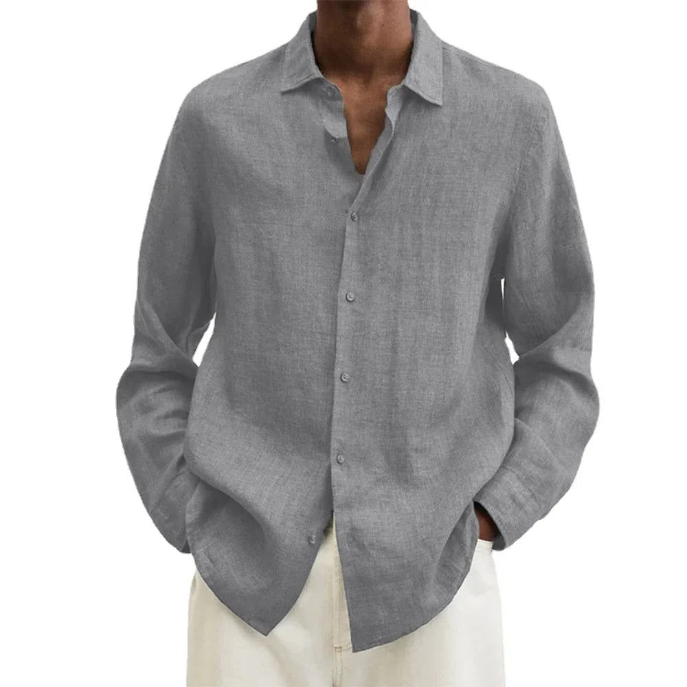 Nouvelle mode : chemises longues pour hommes, hauts décontractés amples, manches longues, revers pour hommes, tenue décontractée automne, Streetwear