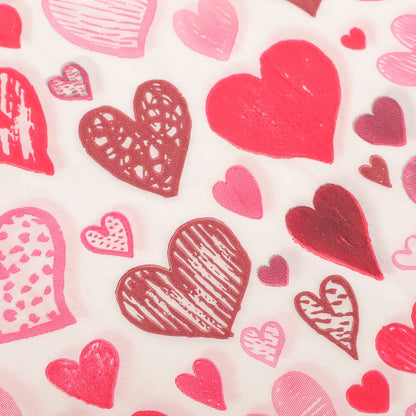 40 Serviettes en Papier Cœur Amour Élégantes Forme Carrée Parfaites pour les Couverts et la Mise en Place de la Table Serviettes de Table en Papier