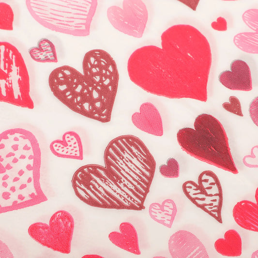 40 Serviettes en Papier Cœur Amour Élégantes Forme Carrée Parfaites pour les Couverts et la Mise en Place de la Table Serviettes de Table en Papier