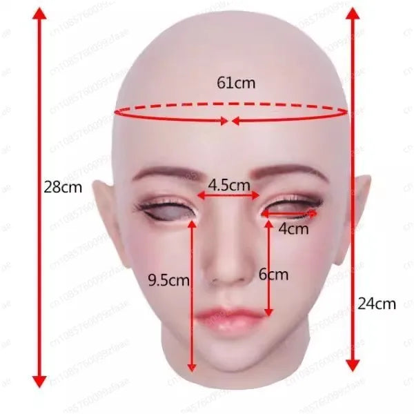 Masque intégral en silicone pour adulte, couvre-chef COS, déguisement, masque, fournitures de travestissement, simulation homme-femme, couvre-chef amélioré