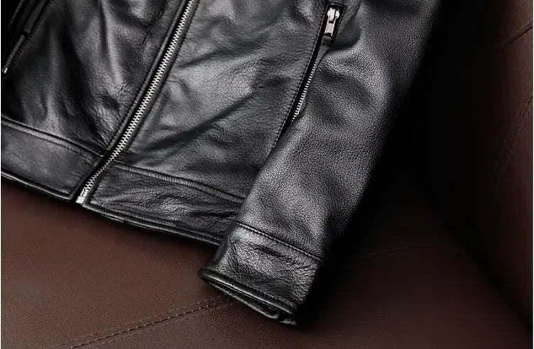 Wholesales.100% real cowhide Clothing.Brazilian.fashion.slim fit,natural leather jacket.Men Moto Rider.Clientes brasileiros